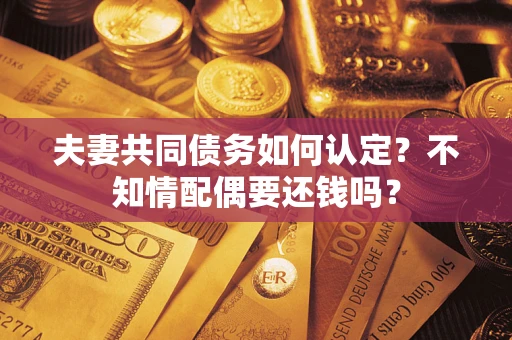 北京夫妻共同债务如何认定？不知情配偶要还钱吗？