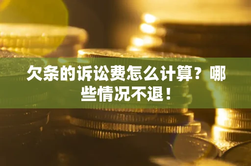 北京欠条的诉讼费怎么计算？哪些情况不退！