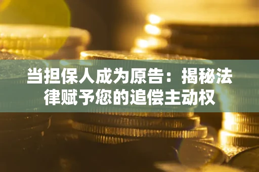 北京当担保人成为原告:揭秘法律赋予您的追偿主动权 北京当担保人成为原告:揭秘法律赋予您的追偿主动权