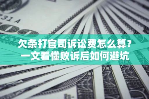 北京欠条打官司诉讼费怎么算？一文看懂败诉后如何避坑